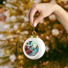 Black Santa Christmas Ball Ornament