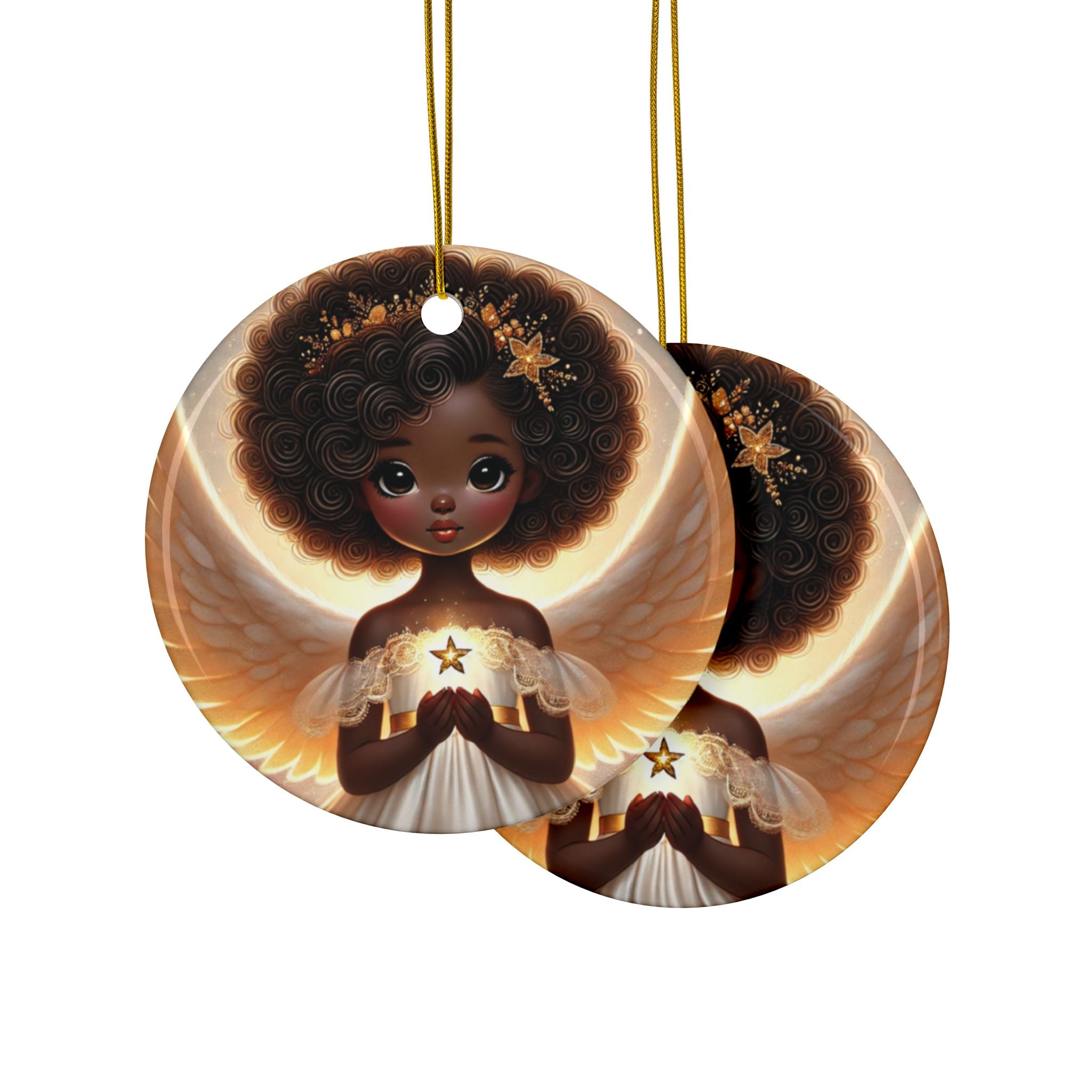 Decorative Ceramic Ornaments, Double-Sided (1pc, 3pcs, 5pcs, 10pcs)