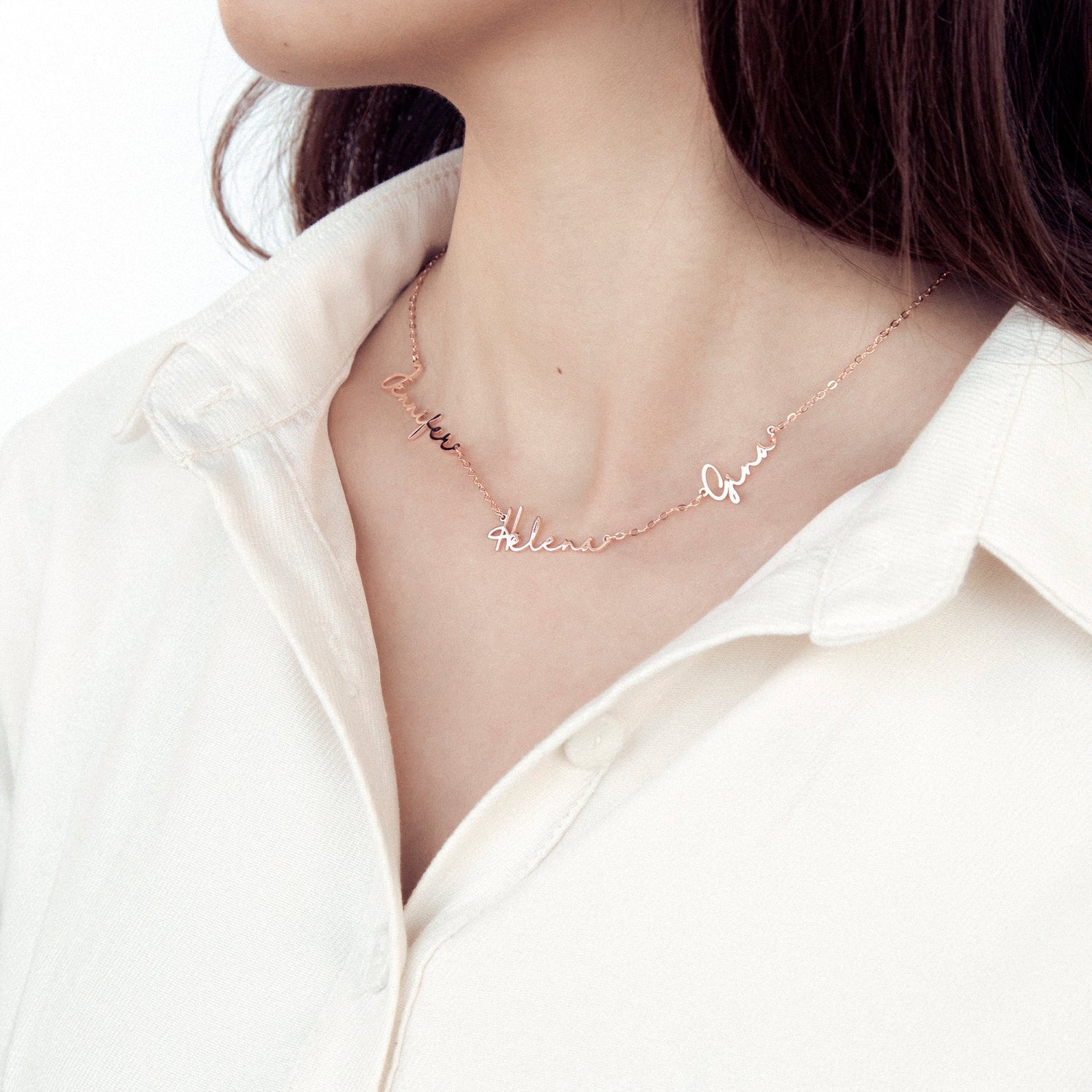 Custom 3 Name necklace