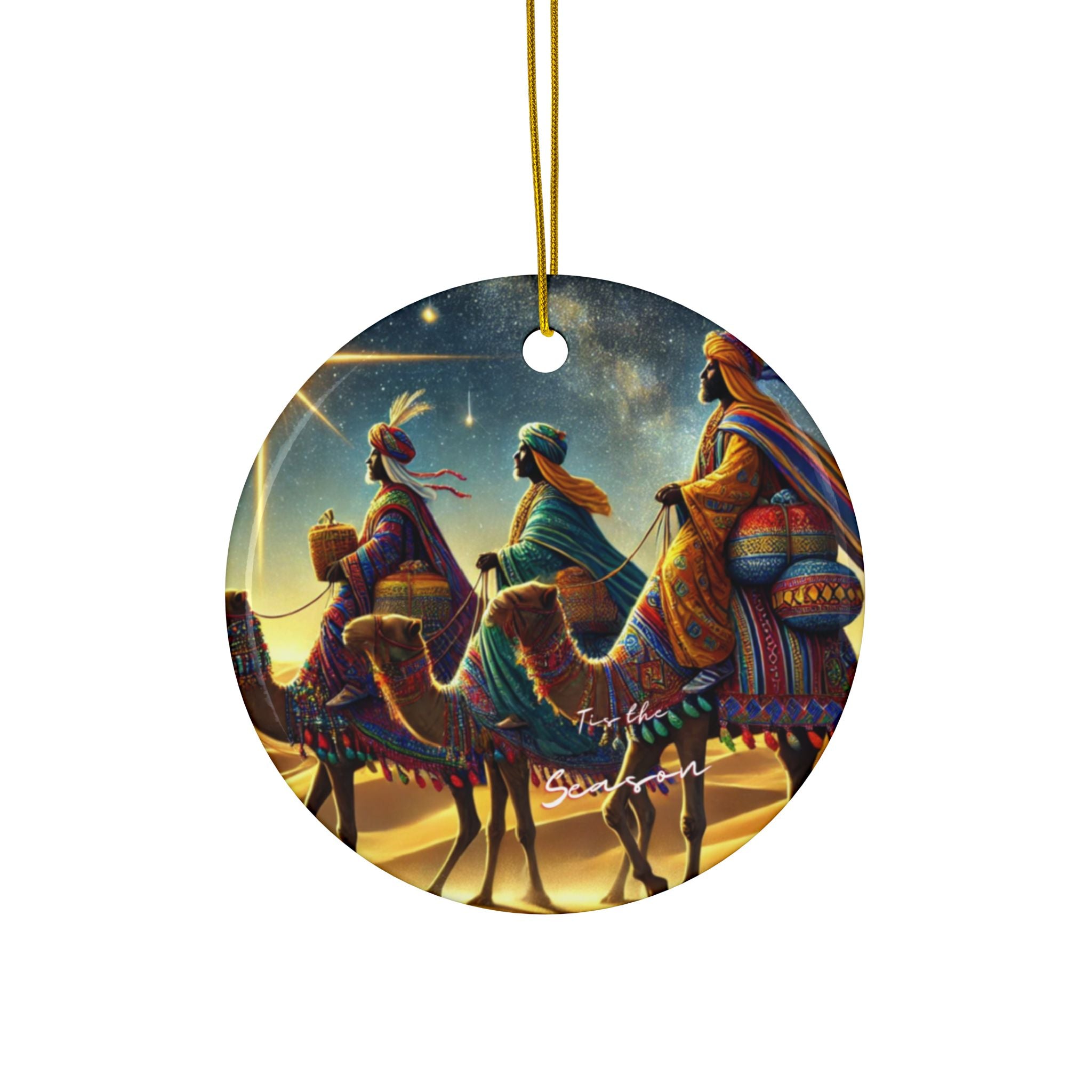 3 wise men Decorative Ceramic Ornaments, Double-Sided (1pc, 3pcs, 5pcs, 10pcs)