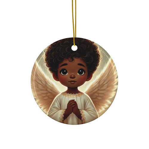 Black Angel Decorative Ceramic Ornaments, Double-Sided (1pc, 3pcs, 5pcs, 10pcs)