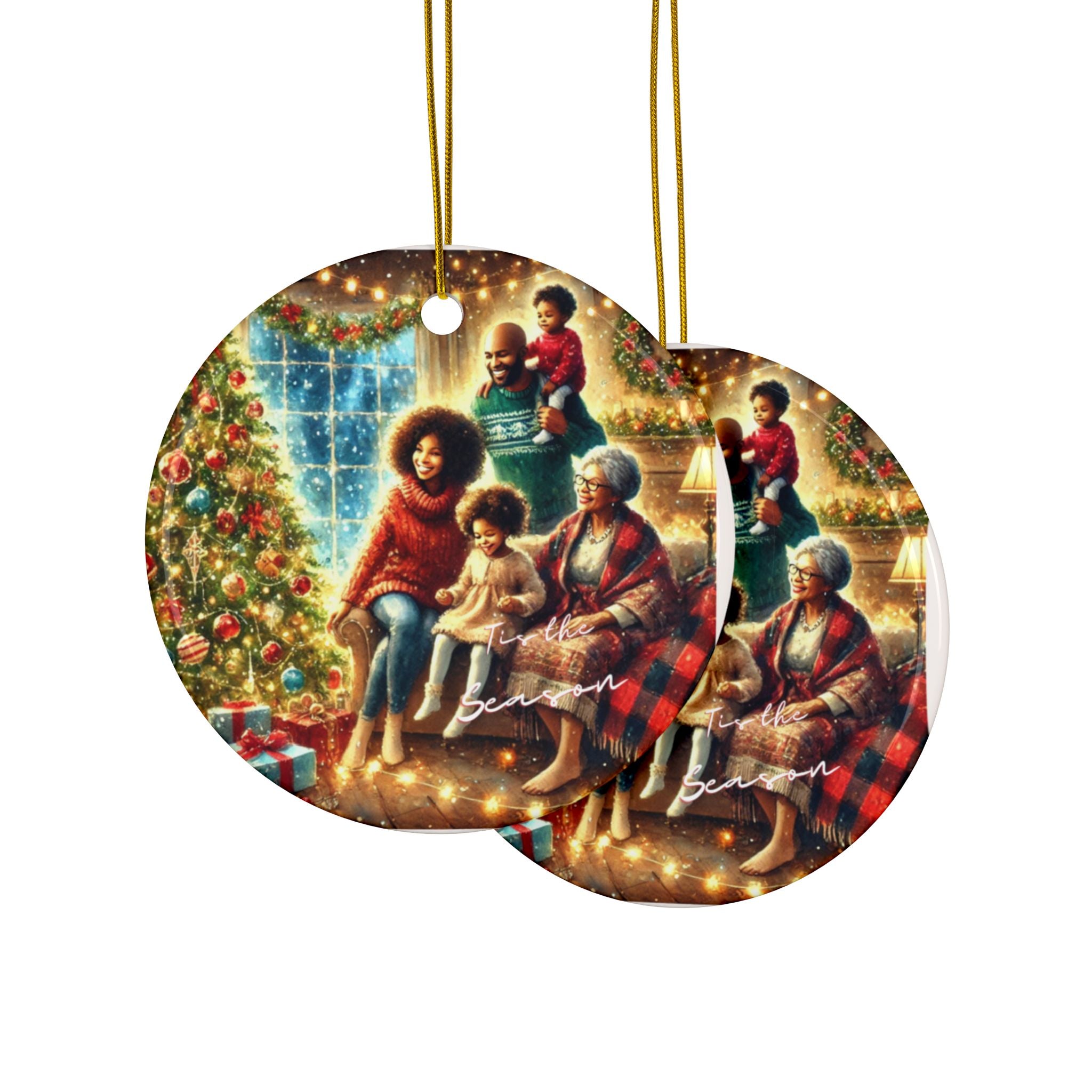 Ceramic Ornaments, 2-Side Print, (1pc, 3pcs, 5pcs, 10pcs)