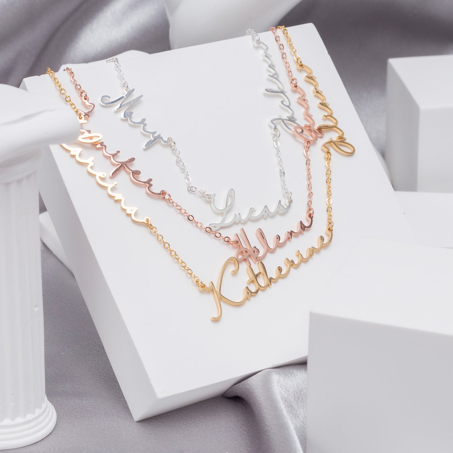 Custom 3 Name necklace