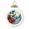Black Santa Christmas Ball Ornament
