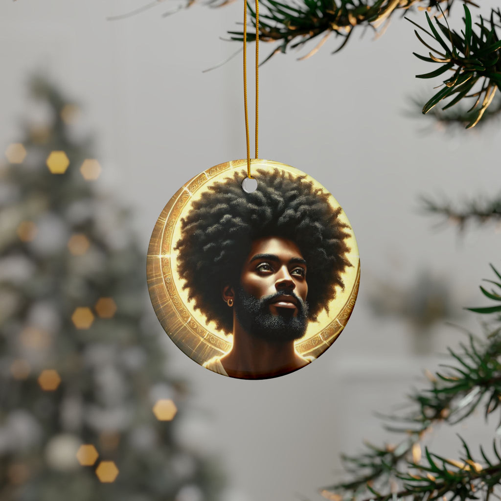 Decorative Black Nativity  Ceramic Ornaments, Double-Sided (1pc, 3pcs, 5pcs, 10pcs)