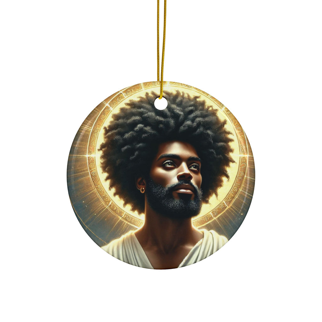 Decorative Black Nativity  Ceramic Ornaments, Double-Sided (1pc, 3pcs, 5pcs, 10pcs)