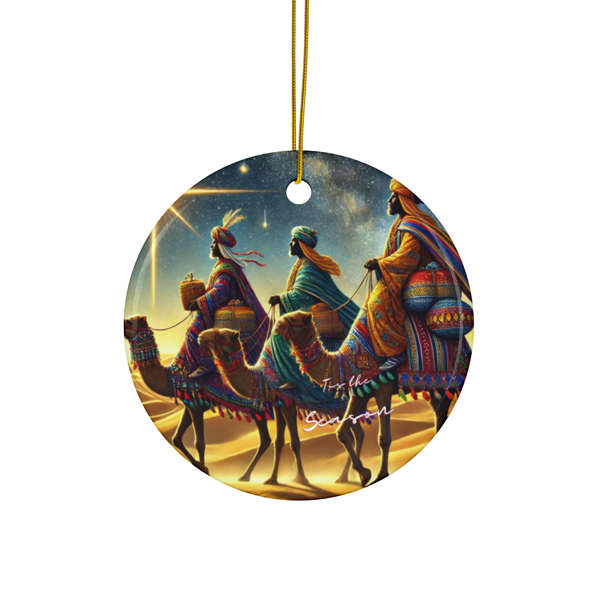 3 wise men Decorative Ceramic Ornaments, Double-Sided (1pc, 3pcs, 5pcs, 10pcs)
