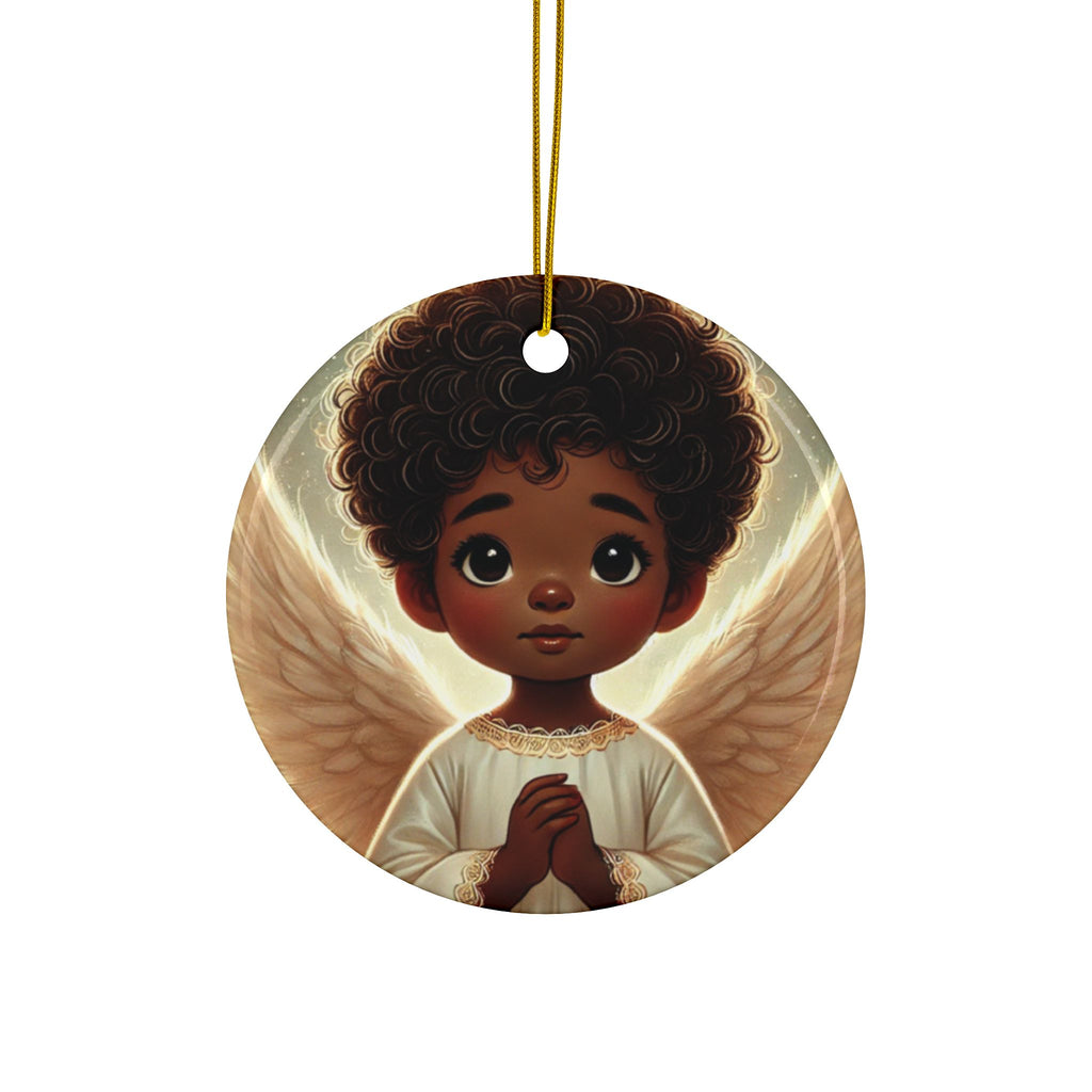 Black Angel Decorative Ceramic Ornaments, Double-Sided (1pc, 3pcs, 5pcs, 10pcs)