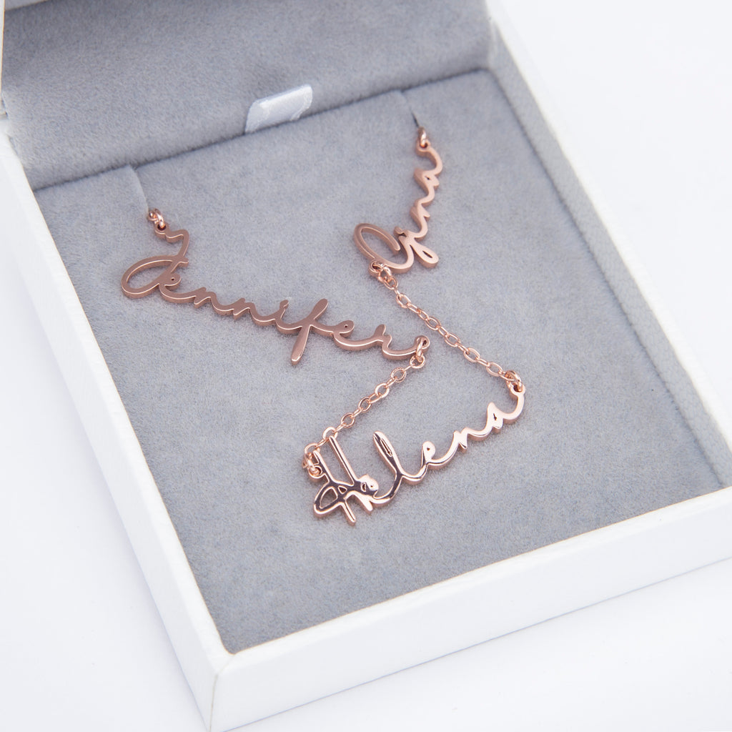 Custom 3 Name necklace